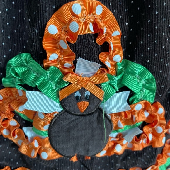 Fall vintage corduroy dress size 18 months Thanksgiving Turkey Bonnie baby - Picture 2 of 7